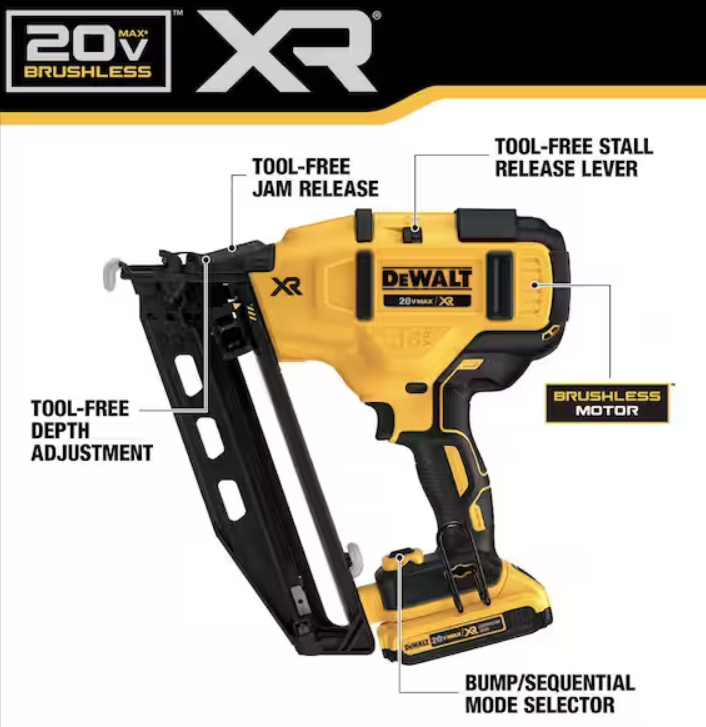 DEWALT DCN660D1 20V MAX XR 16G Angled Nailer Kit - Gallery 7