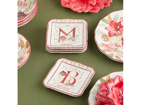 Cerified International Winter Blooms Set of 4
