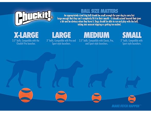 Chuckit! High-Bounce Rubber Fetch Ball, Large 3"