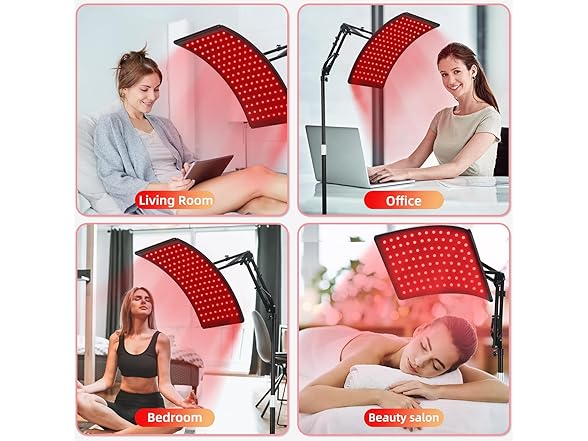 Viconor Red Light Therapy Lamp Black