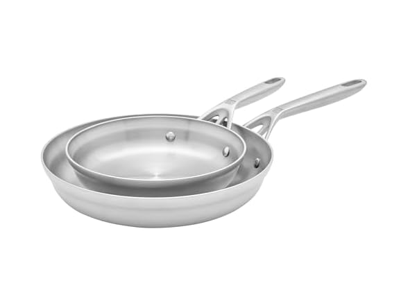 ZWILLING Motion Stainless Steel 2-pc Stainless Steel Fry Pan Set