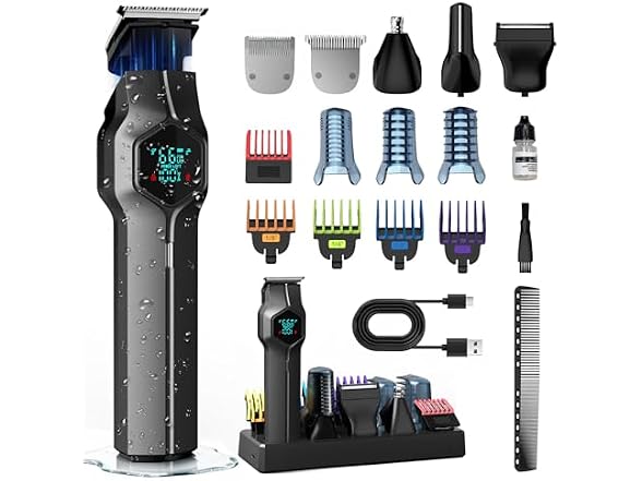 Beard Trimmer for Men, Snap-on Heads