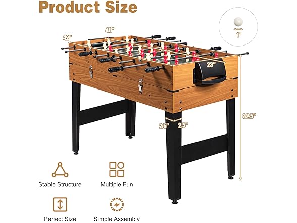 ARLIME 3 in 1 Multi Game Table 48''