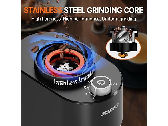 Anti-static Conical Burr Coffee Grinder