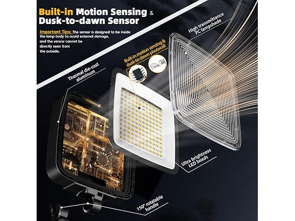 WILLGOTOP 150w Motion Sensor Outdoor Light