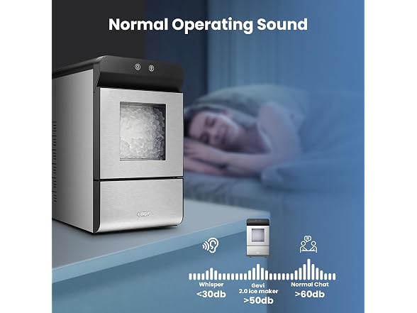 Gevi V2.0 Nugget Ice Maker, Silver