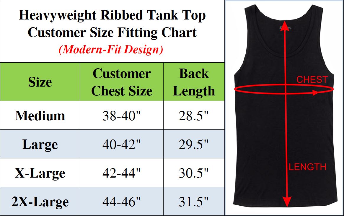 3 or 5PK Men's Heavyweight Ribbed Tank Top - Gallery 37