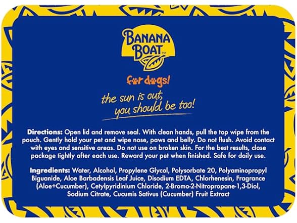 Banana Boat Dog Wipes Cooling 50ct