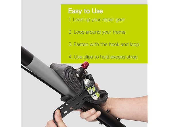 Delta Bike Frame Carrier Utility Strap With Tire Plugger Kit