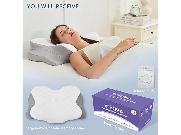 Cervical Neck Pillow White