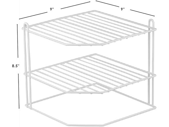 Home Basics Corner Rack, White