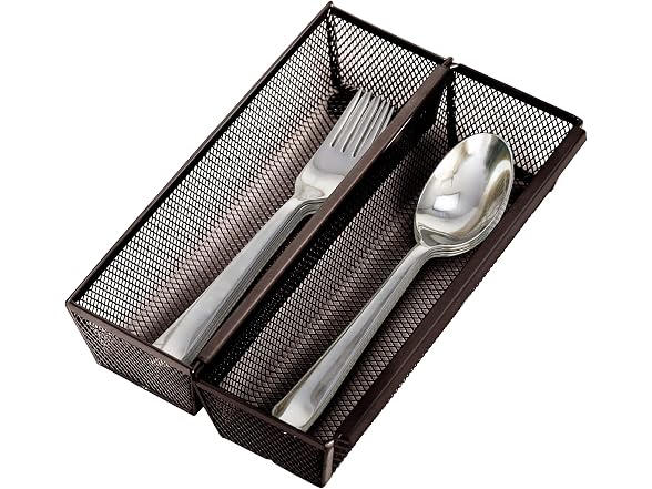 Smart Design Drawer Organizer, 9 x 3 Inch, 6-Pack, Bronze