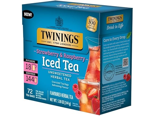 Twinings Iced Tea, Lemon, 72 Count