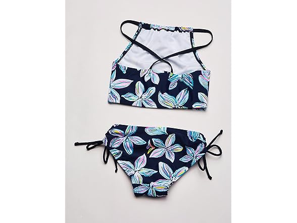 Kanu Girls Navy Floral Tankini (14)