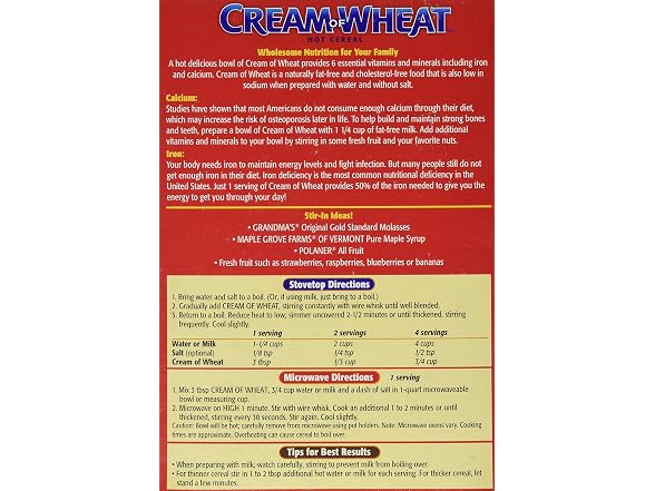 Cream of Wheat Enriched Hot Cereal