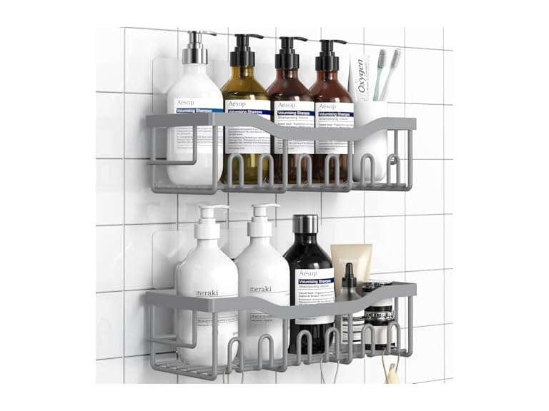 EUDELE W0019 Shower Caddy 2 Pack light grey