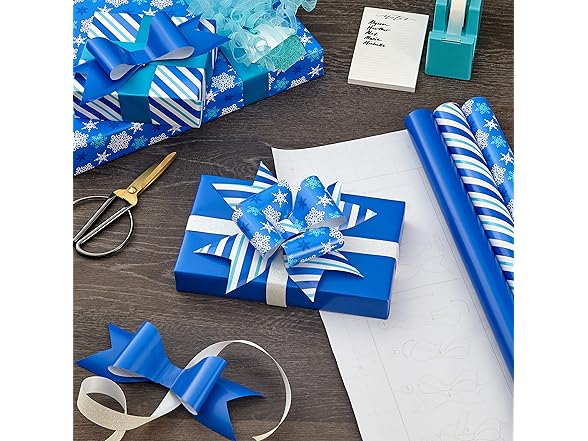 Hallmark Snowflakes Wrapping Paper Rolls