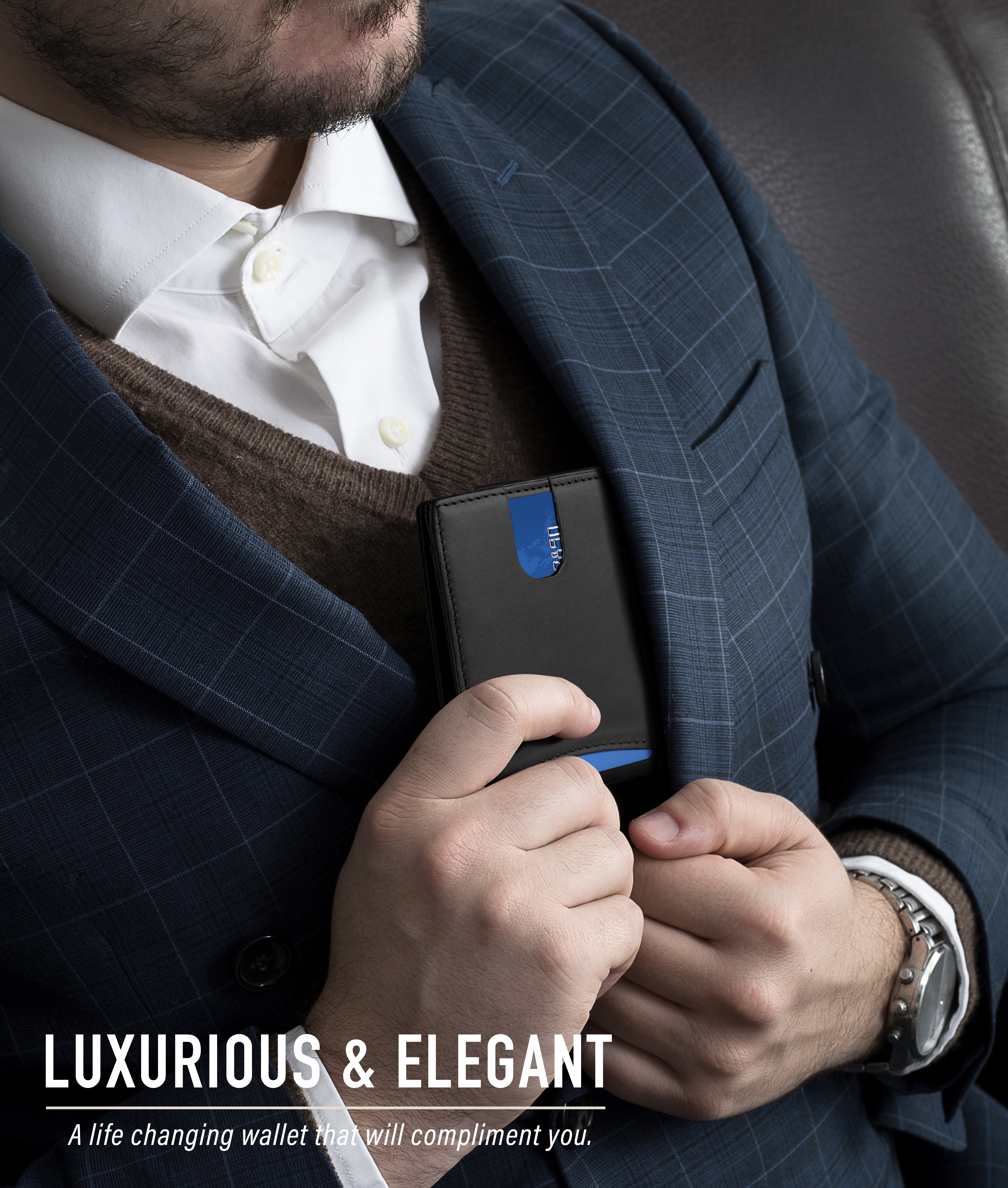 RFID Blocking Slim Leather Wallet - Gallery 12