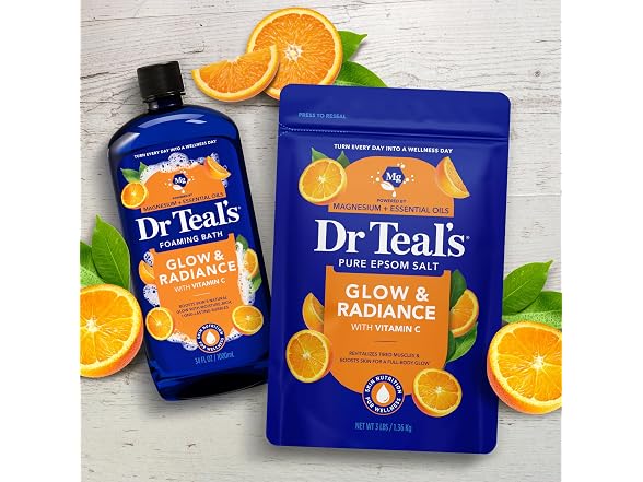 Dr Teals Epsom Salt Soak Glow and Radiance 3lbs