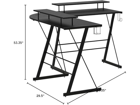 Evajoy L Shaped Gaming Desk