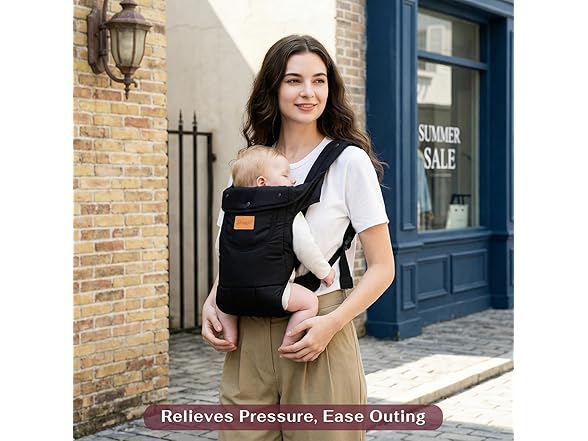 Shiaon Baby Carrier Newborn to Toddler, Black