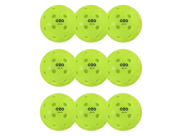 OZO Pickleball - Set of 9 Outdoor Balls