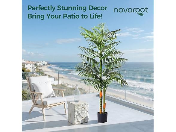 NOVAROOT Artificial Golden Cane Palm Tree