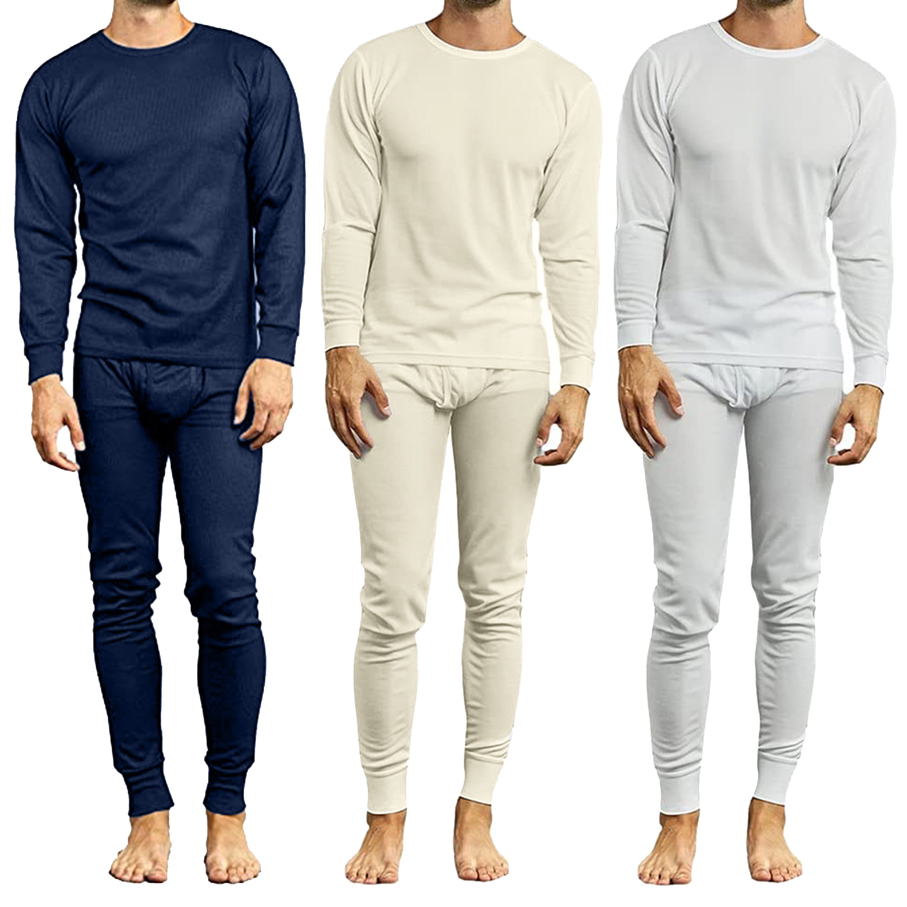 Mens Winter Thermal Top & Bottom Sets (S-3XL) - Gallery 32