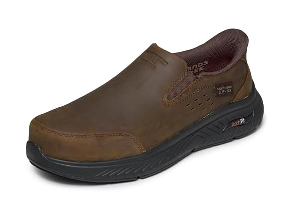 Skechers Men's Work Arch Fit Crosser SR Safety Toe Slip Ins CDB