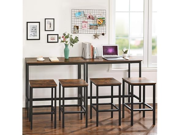 VASAGLE Bar Table, Kitchen Dining Table, High Top