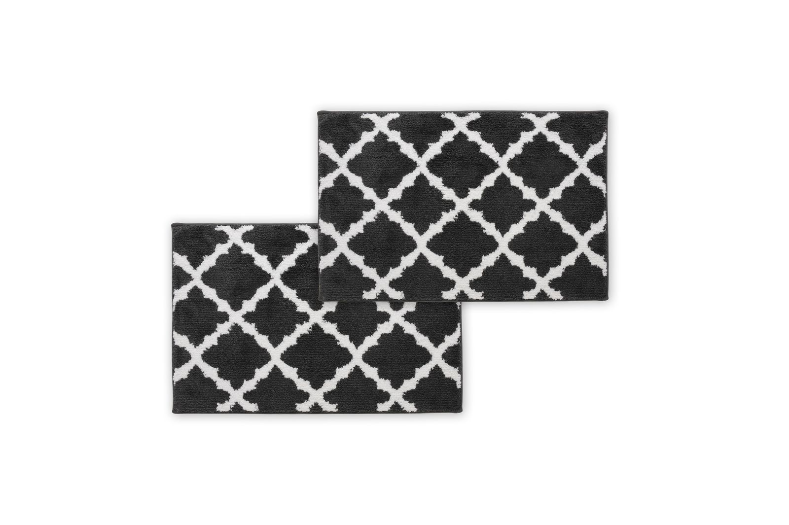 Bibb Home 1-2 Pack Trellis Micro Shag Bath Rugs - Gallery 7