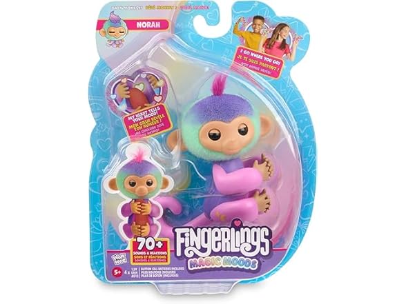 Fingerlings Magic Moods Interactive Baby Monkey, Norah