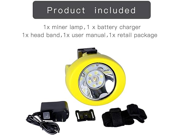 Yongkist Mining Lamp Rechargeable Headlight