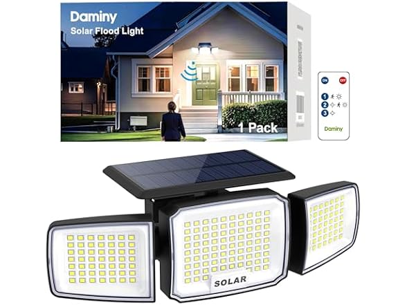 DAMINY Solar Motion Light 3-Head