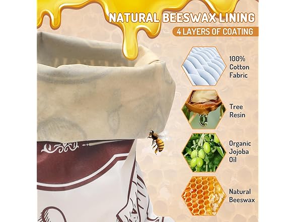 2-Pack Beeswax Bread Bags 