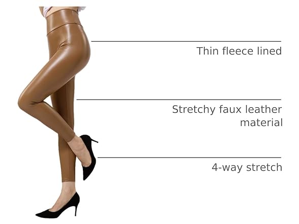 Tagoo Women (XXL) Stretchy Faux Leather Pants