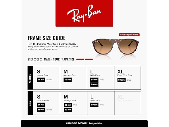 Ray-Ban RB2215F Low Bridge Fit Sunglasses
