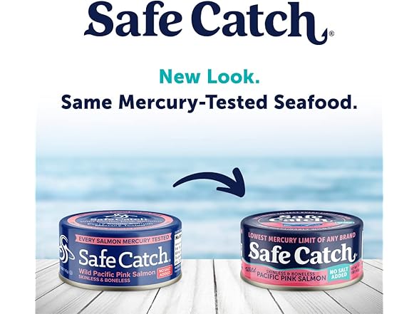 6PK Safe Catch Wild Pacific Pink Salmon Canned