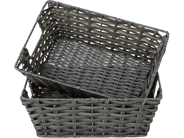 Suptinwear Waterproof & Washable Plastic Woven Basket