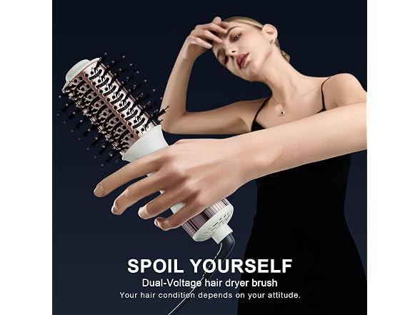 Travel Dual Voltage Hair Dryer Brush