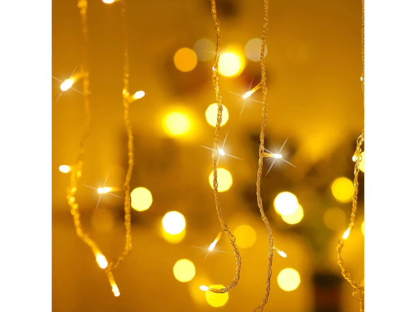 SonicGrace Icicle LED Light Strip – 10ft, 180 Lights