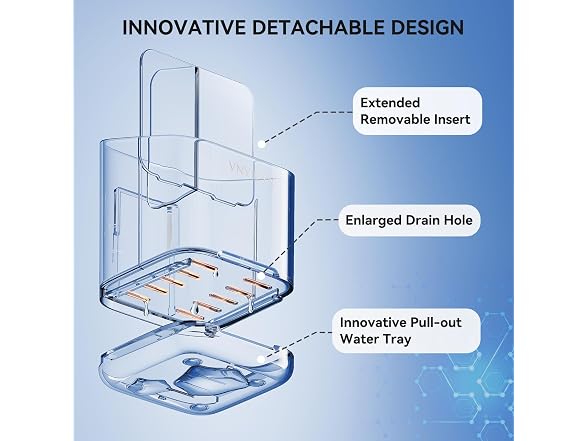 VNYIFAN 3 Slots Detachable Toothbrush Holders Wall