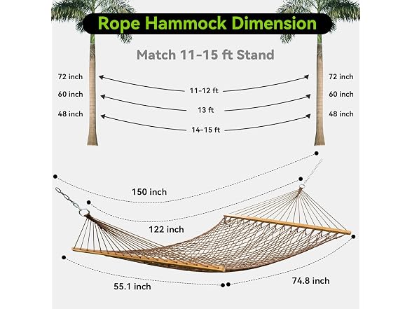 ANAGOO Double Hammock for 2 Person - Gallery 6