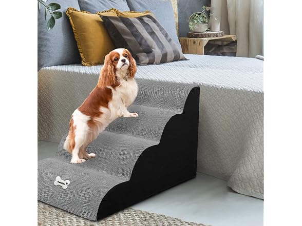 Dog Stairs, 4-Steps Non-Slip Pet Stairs, Dogs