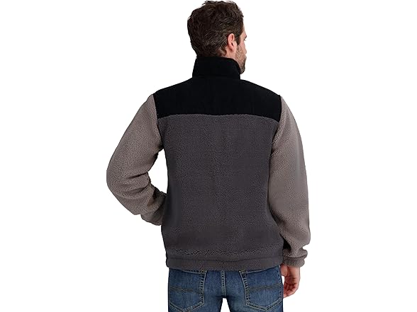 Billabong Mens Full Zip Mock Neck Sherpa Jacket