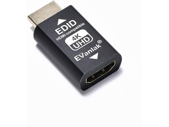 (3 PACK) EVanlak Hdmi Edid 3840x2160@60Hz Emulator Passthrough