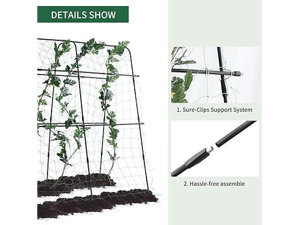 Lalahoni Cucumber Trellis | 5.3x5.3 Feet