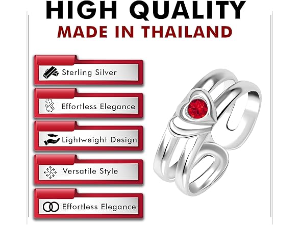 Thai Jewelry Silver Plain Toe Rings