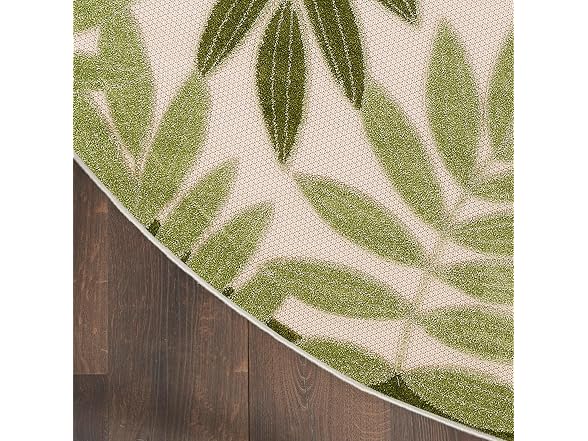 Nourison Home Aloha Ivory Green 8 Round