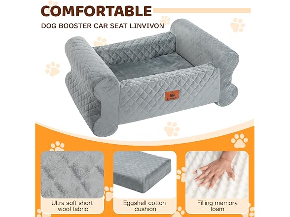 Linvivon Dog Car Seat2Dogs up to 60 lbs
